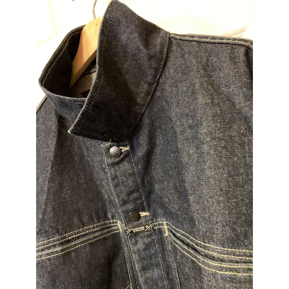 Vtg Marithe Francois‎ Girbaud Blue Denim Trucker Jean Jacket Sz XXL - Picture 6 of 10